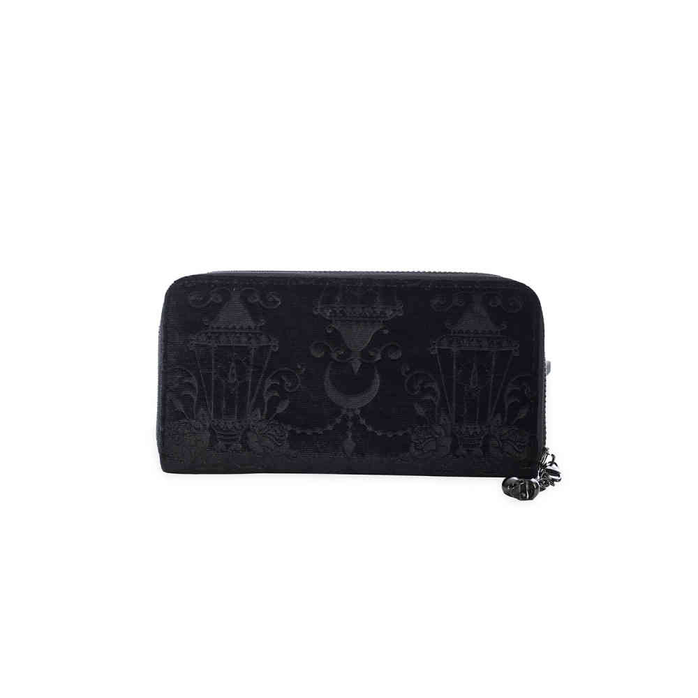 Banned - Velvet Chadelier Dames portemonnee - Zwart